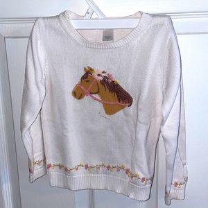 GIRLS JANIE and JACK HORSE SWEATER